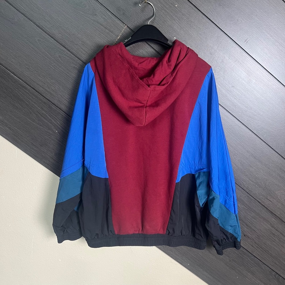 Nike Icon Clash Colorblock Pullover Hoodie Women's Small Blue Burgundy Unisex - Picture 5 of 7
